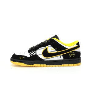 Fragment Design x Nike SB Dunk Low SP Leather "Black white yellow" KK1333-026 Nike  shoes