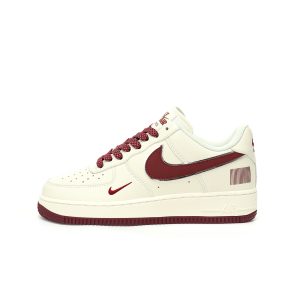 Nike By You Air Force 1'07 Low Retro SP Leather “Beige Burgundy” CU1836-961  shoes