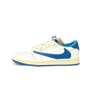2025 Travis Scott x Jordan Air Jordan 1 Low OG 2.0 "White/Blue" DM7866-104  shoes Best