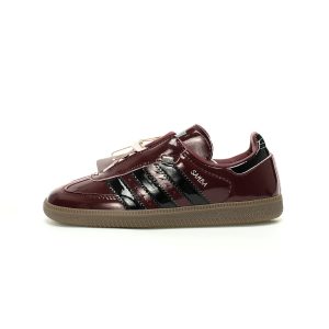 2025 Adidas Originals Samba OG "Maroon Black Patent" shoes JQ0013