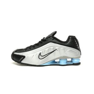Buy online 2025 Nike Shox R4 Retro “silver black blue” men's and women's shoes