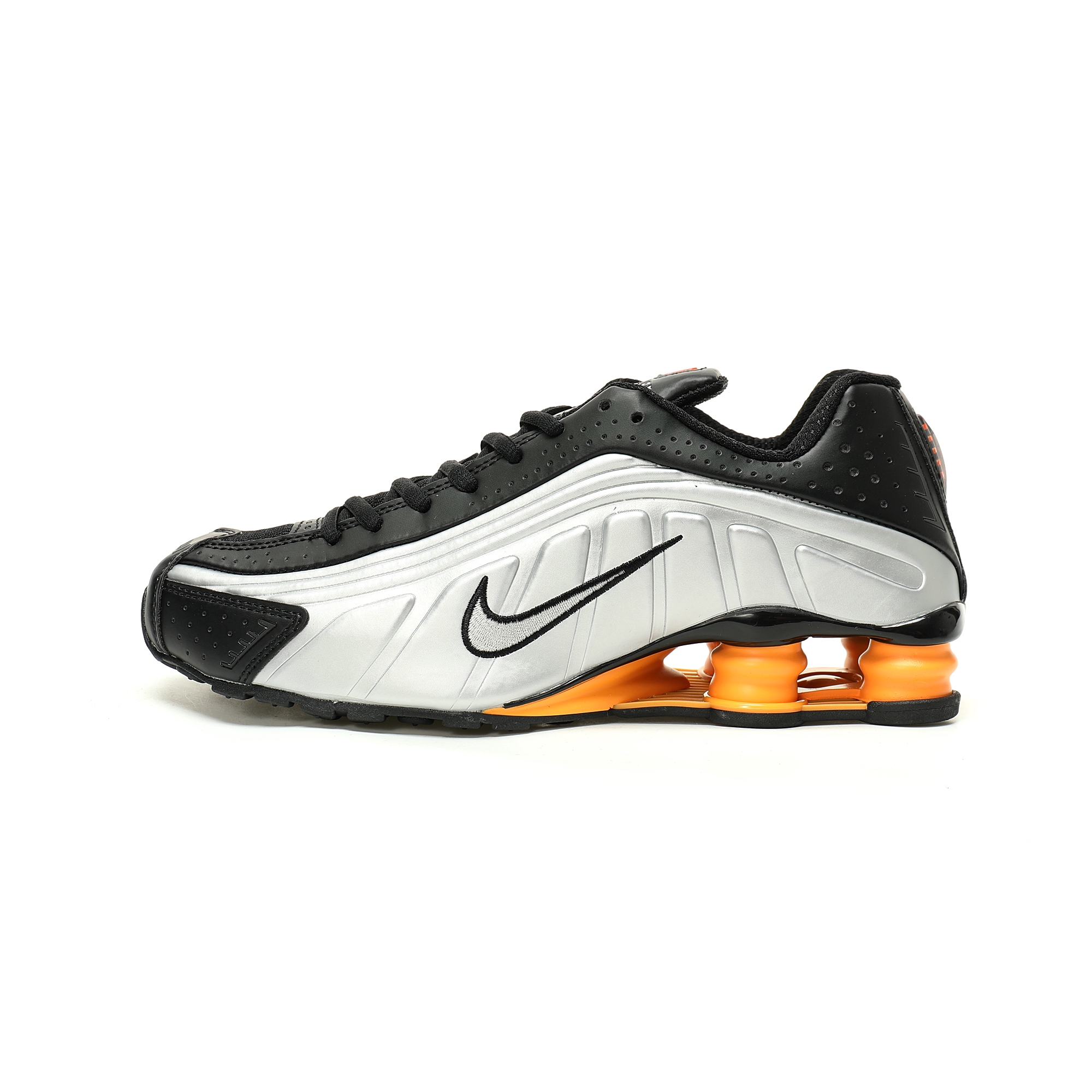 Buy online Nike Shox R4 Retro “silver black yellow” men's and women's sports shoes Buy online Nike Shox R4 Retro “silver black yellow” men's and women's sports shoes