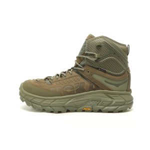 ​​HOKA ONE ONE Tor Ultra High Dark Green Hiking Boots for Men – Waterproof & Lightweight​​