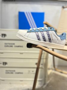 Adidas Originals Superstar 2 Denim Light Blue Men's & Women's Retro Sneakers – Discount