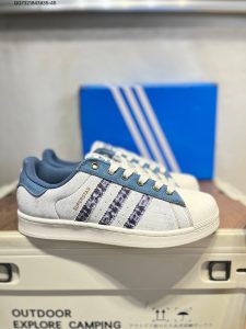Adidas Originals Superstar 2 Denim Light Blue Men's & Women's Retro Sneakers – Discount