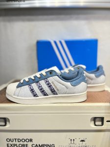 Adidas Originals Superstar 2 Denim Light Blue Men's & Women's Retro Sneakers – Discount