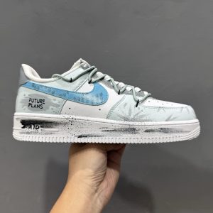Nike Air Force 1 '07 Low Lot White Blue Graffiti – 50% Off​