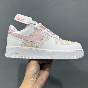 Nike Air Force 1 '07 Low White Pink Unisex Classic Casual Sneakers 45% Off
