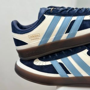 Adidas Originals Bad Bunny x Gazelle Indoor Cream White & Blue Unisex Retro Sneakers - Discount