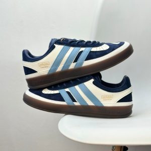 Adidas Originals Bad Bunny x Gazelle Indoor Cream White & Blue Unisex Retro Sneakers - Discount