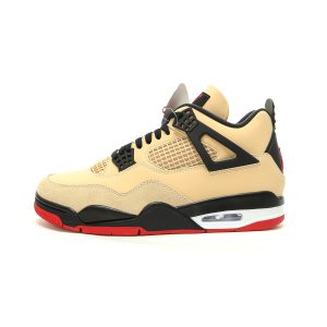 Nike Air Jordan 4 Beige Black Men's & Women's Mid-Cut Retro Basketball Shoes - Classic Style & Premium Comfort for Streetwear & Courts