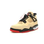 Nike Air Jordan 4 Beige Black Men's & Women's Mid-Cut Retro Basketball Shoes - Classic Style & Premium Comfort for Streetwear & Courts