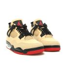 Nike Air Jordan 4 Beige Black Men's & Women's Mid-Cut Retro Basketball Shoes - Classic Style & Premium Comfort for Streetwear & Courts