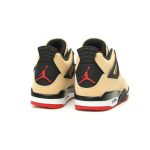 Nike Air Jordan 4 Beige Black Men's & Women's Mid-Cut Retro Basketball Shoes - Classic Style & Premium Comfort for Streetwear & Courts