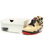 Nike Air Jordan 4 Beige Black Men's & Women's Mid-Cut Retro Basketball Shoes - Classic Style & Premium Comfort for Streetwear & Courts