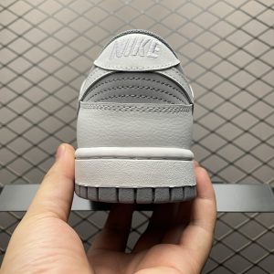 Nike SB Dunk Low Lot White Grey Laced Men's Skateboard Shoes - Discounted Casual Sport Sneakers