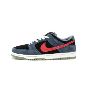 Nike SB Dunk Low Blue Black Red Suede Men's & Women's Skate Shoes - 50% Off Discounted Casual Streetwear
