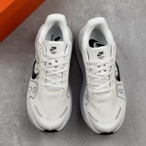 Nike Vomero Premium White Black Men's & Women's Shoes Lightweight Thick - Sole Casual Running Shoes - 60% Discount