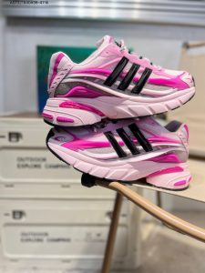 Pharrell Williams x Adidas Adistar Jellyfish Pink Black Men's & Women's Retro Breathable Cushioned Running Shoes - 60% Discount