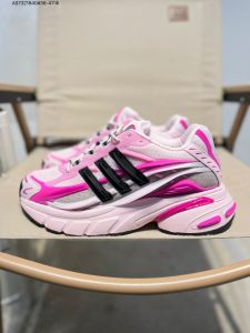 Pharrell Williams x Adidas Adistar Jellyfish Pink Black Men's & Women's Retro Breathable Cushioned Running Shoes - 60% Discount