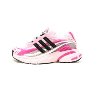 Pharrell Williams x Adidas Adistar Jellyfish Pink Black Men's & Women's Retro Breathable Cushioned Running Shoes - 60% Discount