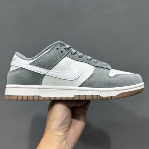 Nike SB Dunk Low Pro Suede Grey White Men's Casual Skateboarding Shoes with Discount