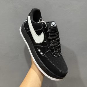 Off-White x Nike Air Force 1 '07 Suede Black White Unisex Classic Low-Top Versatile Casual Sneakers with Discount​