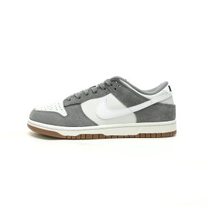 Nike SB Dunk Low Pro Suede Grey White Men's Casual Skateboarding Shoes with Discount