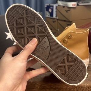 Converse Chuck Taylor All Star Lifted High Brown Leather Platform Sneakers Men Women​