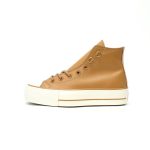 Converse Chuck Taylor All Star Lifted High Brown Leather Platform Sneakers Men Women​