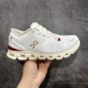 ON Cloud X 4 Beige Breathable Cushioned Multifunctional Sports Shoes Men Women​