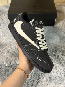 Travis Scott x Jordan Air 1 Low OG Black White Classic Sneakers Men Women​