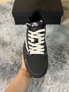 Travis Scott x Jordan Air 1 Low OG Black White Classic Sneakers Men Women​