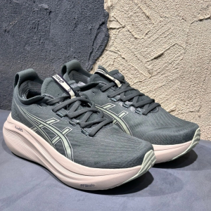 Asics Gel-Nimbus 27 Grey Lightweight Breathable Running Shoes Men Women​