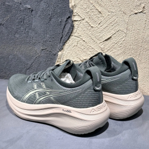 Asics Gel-Nimbus 27 Grey Lightweight Breathable Running Shoes Men Women​