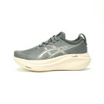 Asics Gel-Nimbus 27 Grey Lightweight Breathable Running Shoes Men Women​