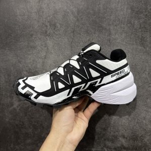 Salomon Speedcross 6 White Black Men’s Urban Trail Performance Breathable Outdoor Sneakers​