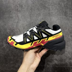 Salomon Speedcross 6 White Yellow Men’s Urban Trail Performance Breathable Outdoor Sneakers​