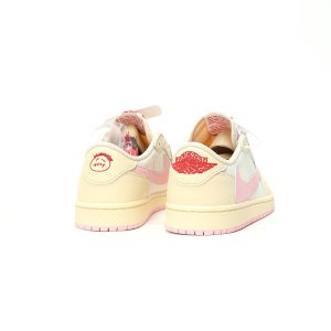 Travis Scott X Air Jordan 1 Low OG SP Leather Pink Classic Shoes for Men and Women​