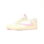 Travis Scott X Air Jordan 1 Low OG SP Leather Pink Classic Shoes for Men and Women​