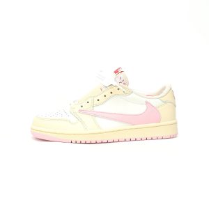 Travis Scott X Air Jordan 1 Low OG SP Leather Pink Classic Shoes for Men and Women​