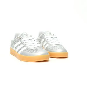 Adidas Gazelle Indoor Trainers Men’s and Women’s Silver Casual Shoes​