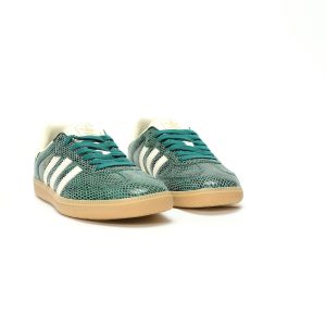 Adidas Originals Samba OG Snake Print Green Retro Casual Shoes Men’s and Women’s​