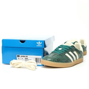 Adidas Originals Samba OG Snake Print Green Retro Casual Shoes Men’s and Women’s​