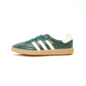 Adidas Originals Samba OG Snake Print Green Retro Casual Shoes Men’s and Women’s​