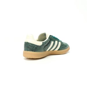 Adidas Originals Samba OG Snake Print Green Retro Casual Shoes Men’s and Women’s​