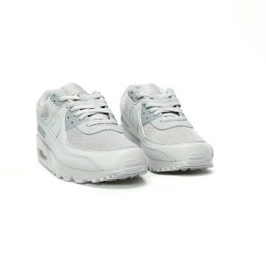 Nike Air Max 90 Men’s Grey Retro Running Shoes – Classic Visible Air Cushioning Mesh Sneakers