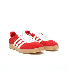 Adidas Gazelle Indoor Men’s and Women’s Red Suede Retro Casual Shoes – Classic Soccer Trainer Streetwear Sneakers