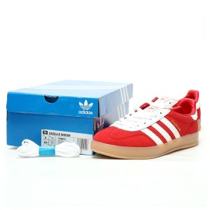 Adidas Gazelle Indoor Men’s and Women’s Red Suede Retro Casual Shoes – Classic Soccer Trainer Streetwear Sneakers
