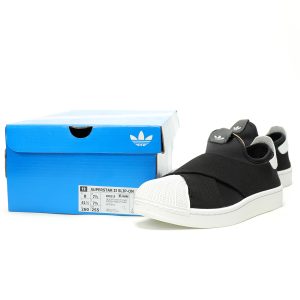 Adidas Superstar II Slip-On Black White Elastic Strap Inspired Unisex Casual Sneakers Adidas Superstar II Slip-On Black White Elastic Strap Inspired Unisex Casual Sneakers